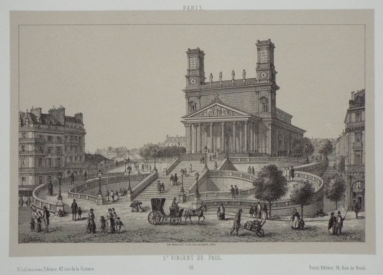 Lithograph - Paris. St. Vincent de Paul. 12. - Collette